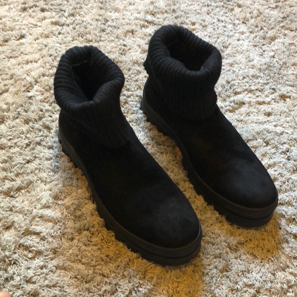 Karl Lagerfeld Paris - Wool Knit Sued Chelsea Boot